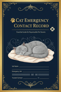 Cat Emergency Information Sheet | Printable Vet, Medical & Emergency Contact Tracker