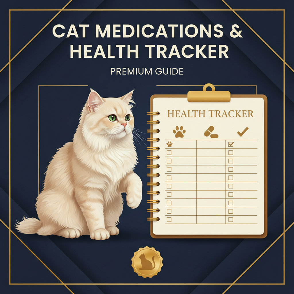 Cat Medication Tracker | Daily Medication, Symptoms & Vet Care Log