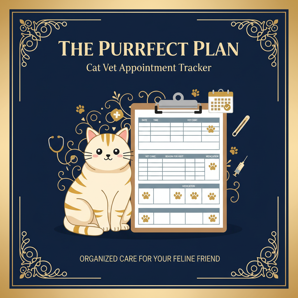 Cat Medication Tracker | Daily Medication, Symptoms & Vet Care Log