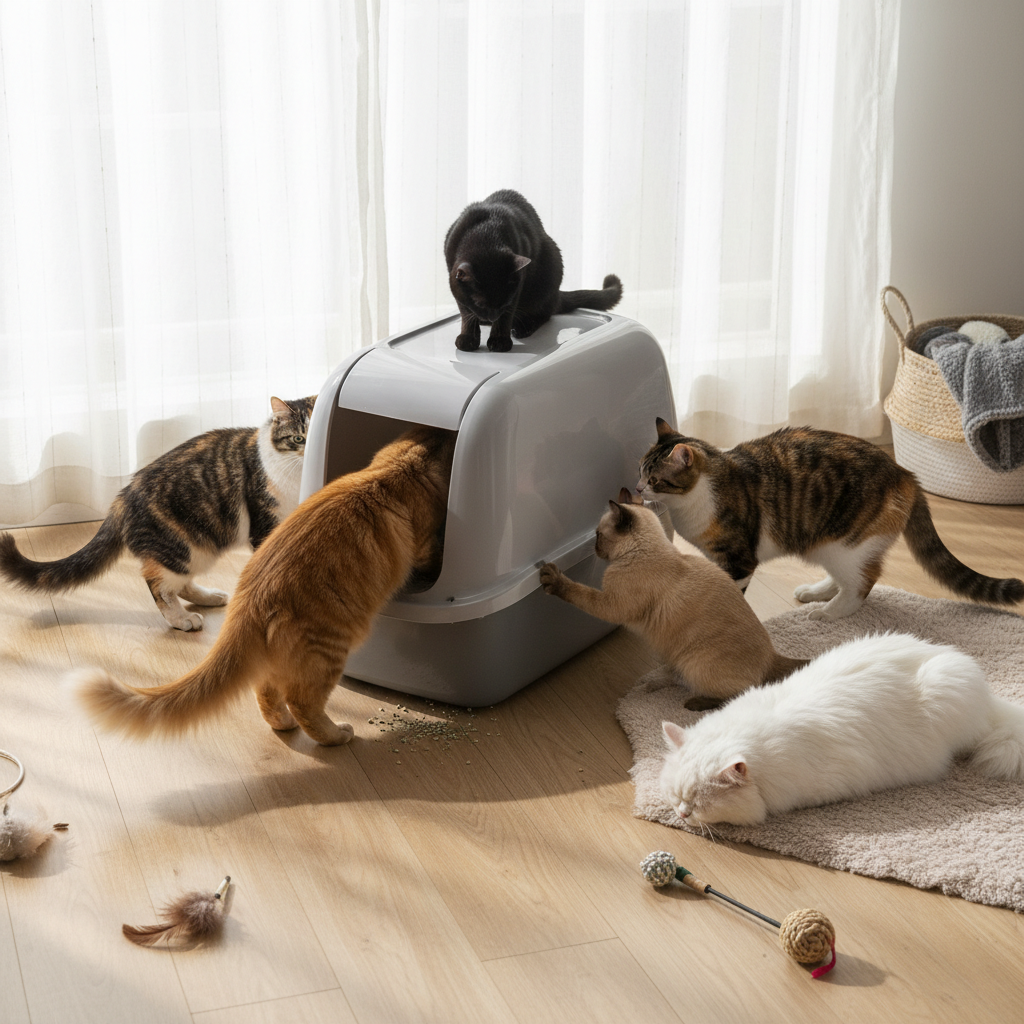 Multi-Cat Household Guide | Reducing Stress, Fighting & Territorial Problems Between Cats